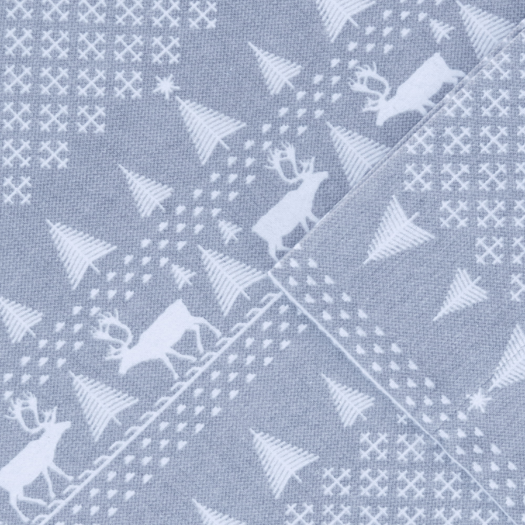 Woolrich Lodge, Cabin 160 GSM Blue Novelty Cotton Sheet Sets, California King, 4 Pieces