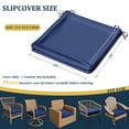 thumbnail image 2 of Kimunuk 6Pcs Outdoor Chair Cushions Slipcovers, 19" x 19" Blue Replacement Waterproof Non-Slip Patio Seat Cushion Covers with Handle, Covers Only, 2 of 7