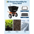 thumbnail image 2 of Tow-Behind Spreader, 130LBS Capacity Pull Lawn & Garden Broadcast Spreader with 10" Pneumatic Tires and Adjustable Flow Control, All Terrain Pneumatic Tires for Fertilizer, Seed, Salt, 2 of 6