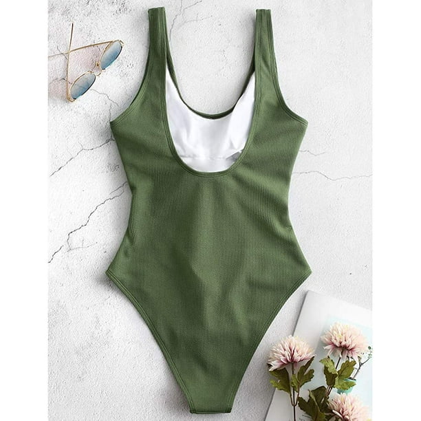Ribbed knotted deals cut out swimsuit