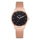thumbnail image 1 of Reloj de pulsera analógico de cuarzo con esfera redonda de diamantes de imitación informal para mujer (negro), 1 of 4