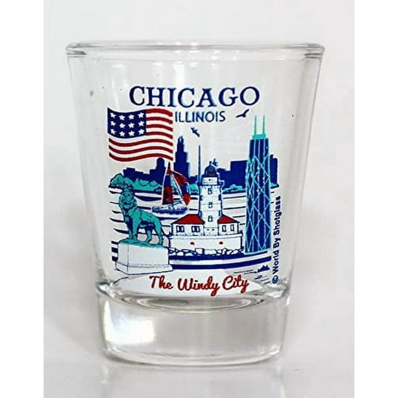 chicago illinois great american cities collection shot glass