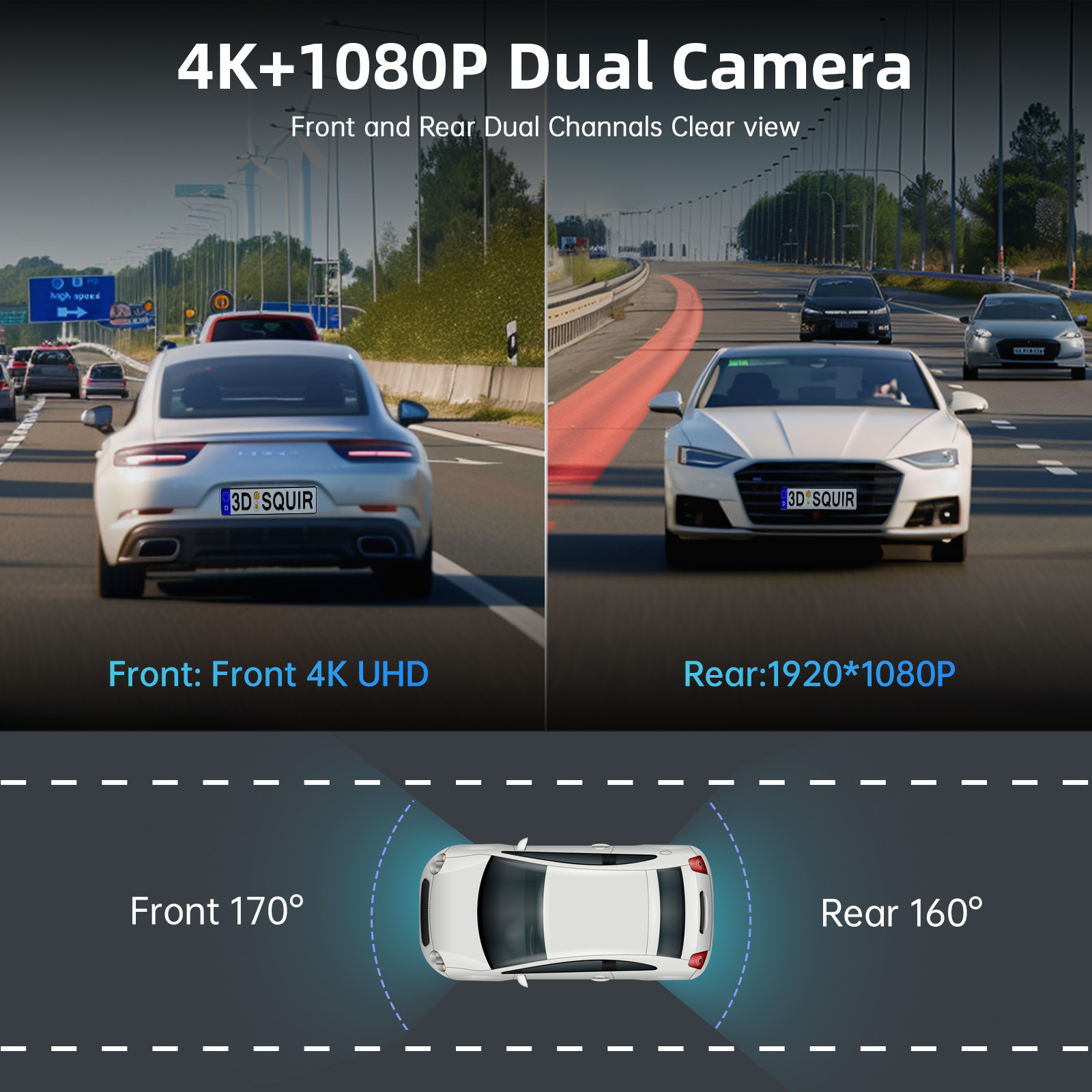 FFN 4K Dual Channel Dash Cam with GPS and WiFi photo 4