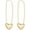 Gold, variant on Paper Clip Earrings Heart Safety Pin Earrings for Women Dainty Paperclip Huggie Hoop Earrings Gold Plated Safety Pin Jewelry for Women