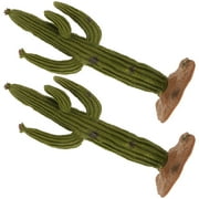 GETAJGHSD 2pcs Cactus Fake Green PVC Cactus Centerpieces for Tables