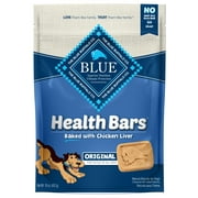 Blue Buffalo Health Bars Chicken Liver Flavor Crunchy Biscuit Treats for Dogs, Whole Grain, 16 oz. Bag