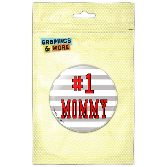 #1 Mommy Number One Mom Mother Pinback Button Pin Badge