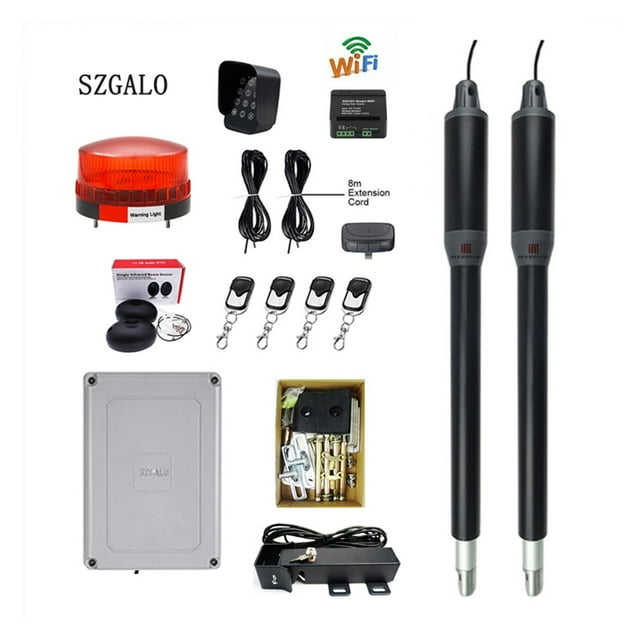 Controller Electric Linear Actuator 300kgs Engine Motor System Automatic Swing Gate Opener With Dual Thick Arms KIT ,Free Your Hands