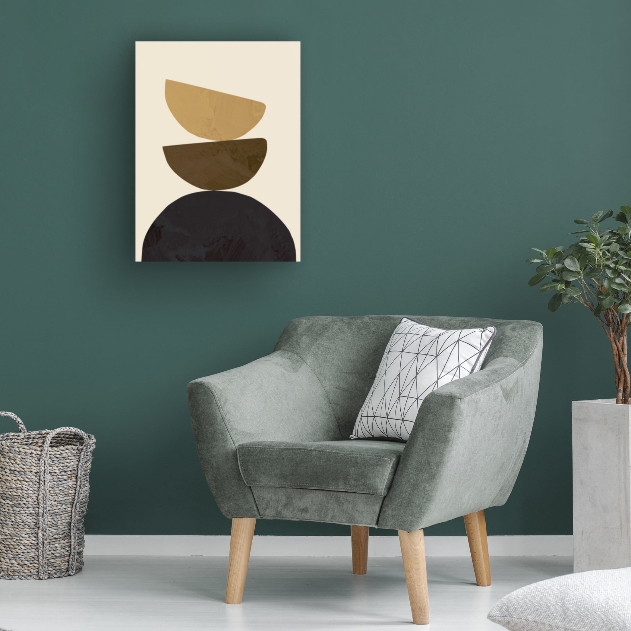 Trademark Fine Art Pictufy Studio Geometrical Yellow Canvas Wall Art