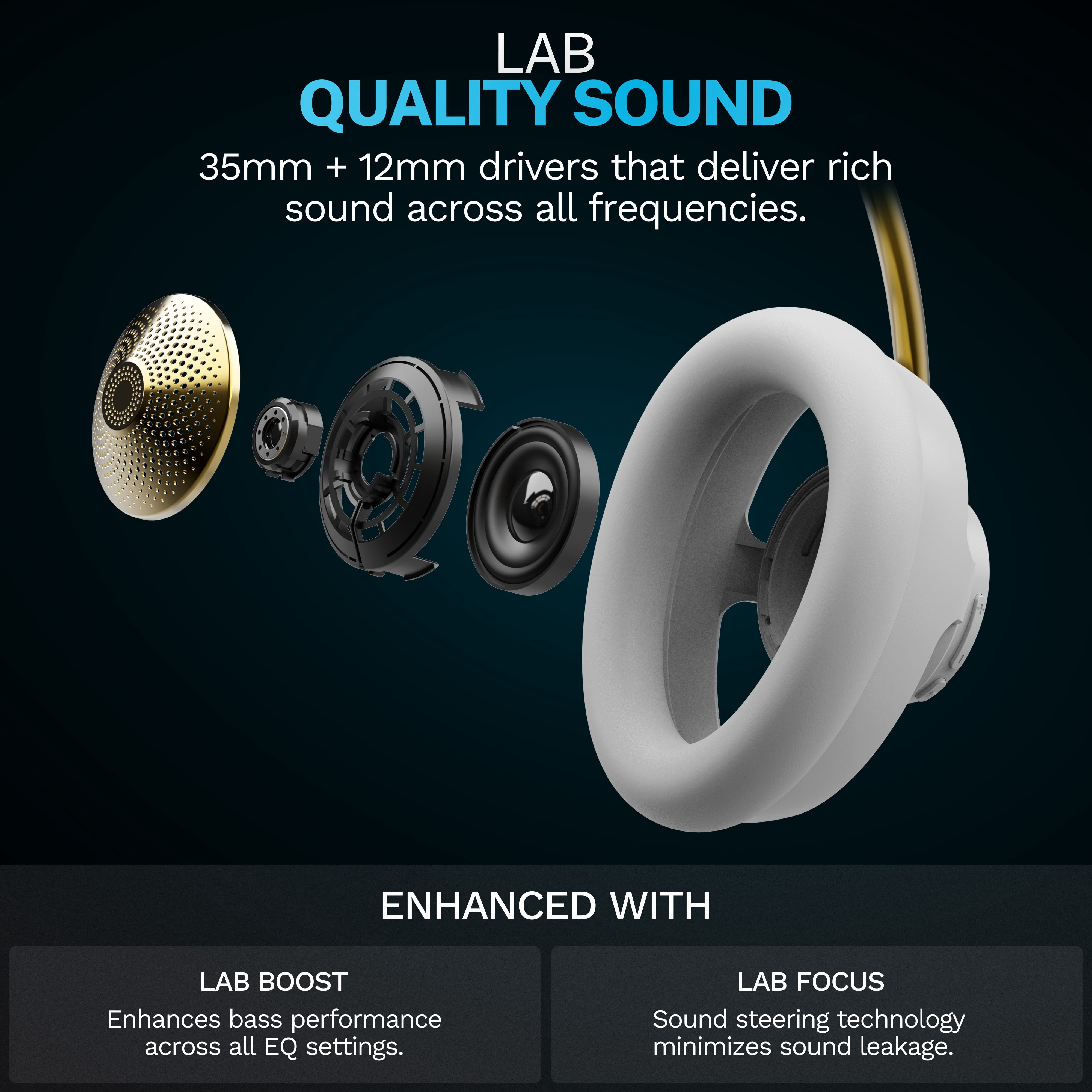 JLab JBuds Open Wireless Headphones, Cloud Foam Comfort, 24Hr Battery, Open-Ear, Cloud White