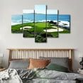 thumbnail image 4 of TISHIRON 5PCS Framed Canvas Wall Art Set,60"x40" Blue Sky Sea Golf Course Coast Canvas Art Decor, 4 of 7