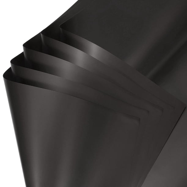 Uxcell 20 Hojas de Papel de Envoltura para Flores, 21.5" x 21.5" Papel Impermeable para Ramo Floral Suministros de Florista para Empaque de Regalos de Fiesta de Boda, Negro