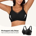 thumbnail image 2 of QYLUX Women's Wireless Jelly Bra, Full Coverage Supportive V Mesh Bralette, Seamless T-Shirt Bra for Everyday Wear, W-Shaped Support, Wide Straps, No Underwire, 2 of 7