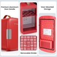 thumbnail image 2 of Dozzle 4L Mini Fridge , Holds 6 Cans, Keeps Skincare and Snacks Chilled with Dual 110V/12V Power, Compact Companion for Dorm, Office, and Car,Red, 2 of 6