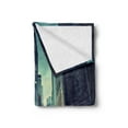 thumbnail image 2 of Urban Soft Flannel Fleece Blanket, Traffic in Hong Kong Picture Sunset China Modern Life High Rise Buildings, Cozy Plush for Indoor and Outdoor Use, 70" x 90", Seafoam Orange Yellow, by Ambesonne, 2 of 5