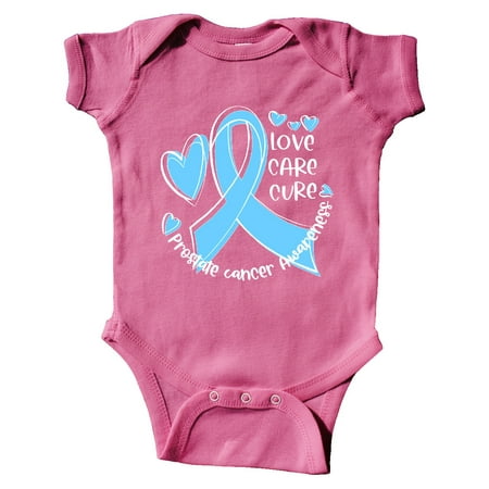 

Inktastic Love Care Cure Prostate Cancer Awareness Blue Ribbon Gift Baby Boy or Baby Girl Bodysuit