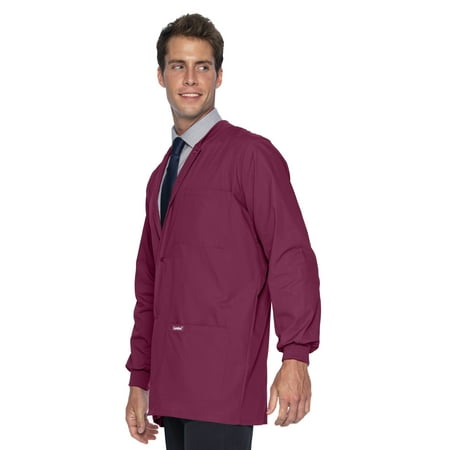 Landau Essentials Relaxed Fit 5-Pocket Snap-Front Scrub Jacket for Men 7551