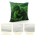 thumbnail image 4 of Chilfamy Green Dragon Throw Pillow Covers Kids Boys Games Cushion Covers for Couch Sofa Flame Wild Animal Decorative Pillowcases Green Black Wildlife Outdoor Pillows Covers White, 4 of 5