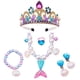 thumbnail image 1 of Conjunto de diadema, collar de perlas, pulsera, anillo y clip para las orejas para fiesta de cumpleaños infantil, disfraz de sirena, 1 of 4