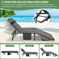 thumbnail image 5 of NAIZEA Folding Camping Cot for Adult, Adjustable 4-Position Folding Bed, Portable Sleeping Bed, Patio Lounge Chair, 5 of 7