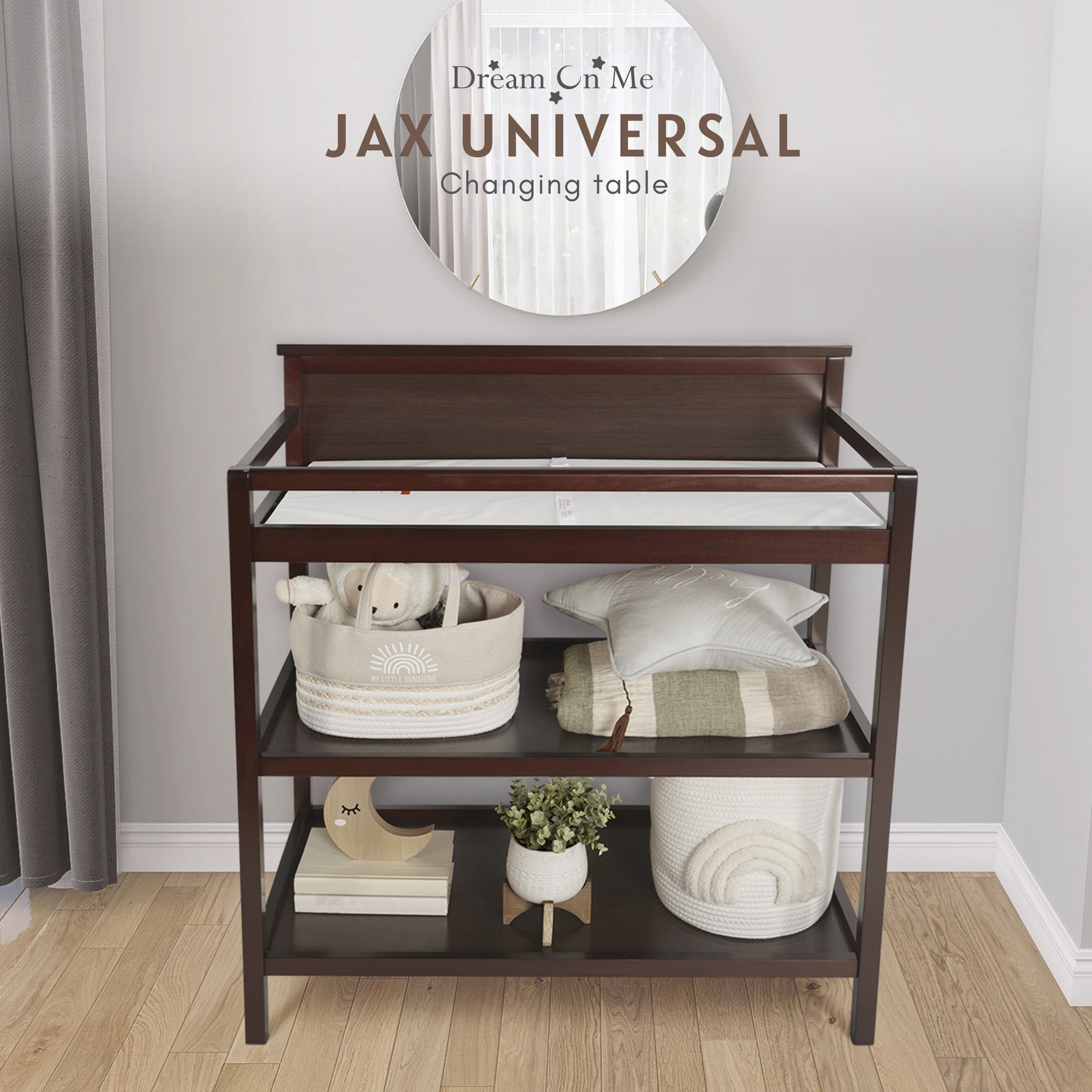 Dream On Me Jax Universal Changing Table - Espresso