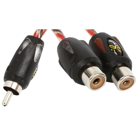 Stinger SI42YF Car Stereo Premium 4000 Series Rca (1) M To (2) F Adapter Cable