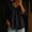 Black women's v neck blouse a1, variant on Women's Fall Winter V Neck 3/4 Sleeve Ruffle Blouse Dressy Casual Loose Tunic Tops Solid Color Flowy Boho Shirt for Vacation, Black M