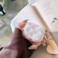 thumbnail image 4 of Funda para AirPods Pro Faneiy, bonita, transparente, con purpurina, flor rosa, TPU, 4 of 7