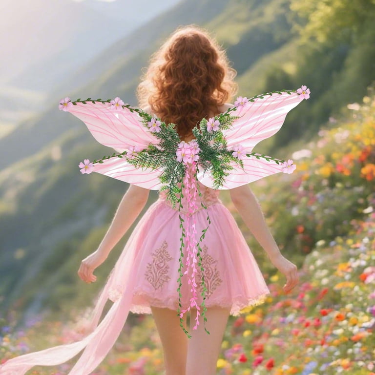 DAMAI Green Fairy Wings for Women,Mother Nature Woodland Elf  display picture 3