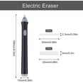 thumbnail image 2 of Borrador eléctrico, kit de borrador eléctrico con 22 recambios de borrador automático para dibujar, funciona con pilas (negro), 2 of 5
