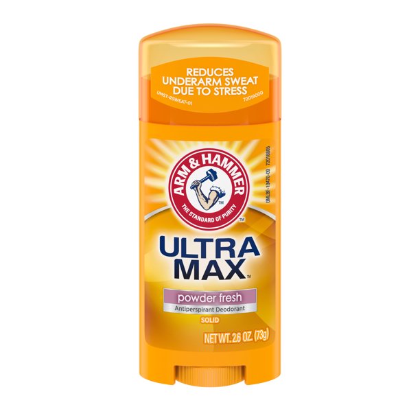 ARM & HAMMER ULTRA MAX Deodorant Powder Fresh Solid Oval 2.6oz Made with Natural