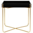 thumbnail image 3 of vidaXL Side Table Black and Gold 15"x15"x15.2" MDF, 3 of 7