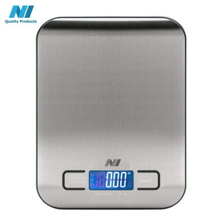 INEVIFIT DIGITAL KITCHEN SCALE, Highly Accurate Multifunction Food Scale 13  lbs 6kgs Max, Clean Modern White with Premium Stainless Steel Finish.  Includes Batteries & 5-Year Warranty - White 