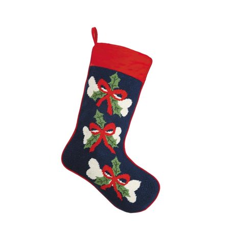 Overstock 31KSL557MC 11 x 18 in. Doggie Bone Needlepoint Stocking