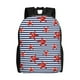 thumbnail image 1 of Disketp Starfish Navy Blue Stripe Mochila Unisex de Apertura Lateral Completa, Mochila para Laptop para Escuela, Trabajo y Viajes, 1 of 8