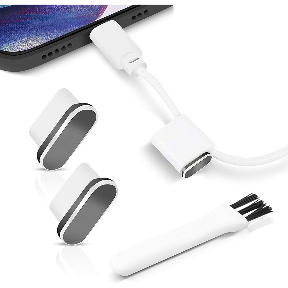 PortPlugs USB C Dust Plugs, Aluminum Finish USBC Port Covers