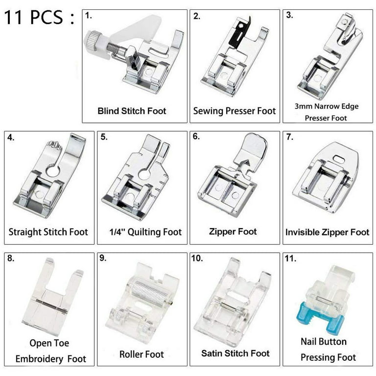 Embroidex 15 pc Sewing Machine Presser/Walking Feet Kit for the Brothe
