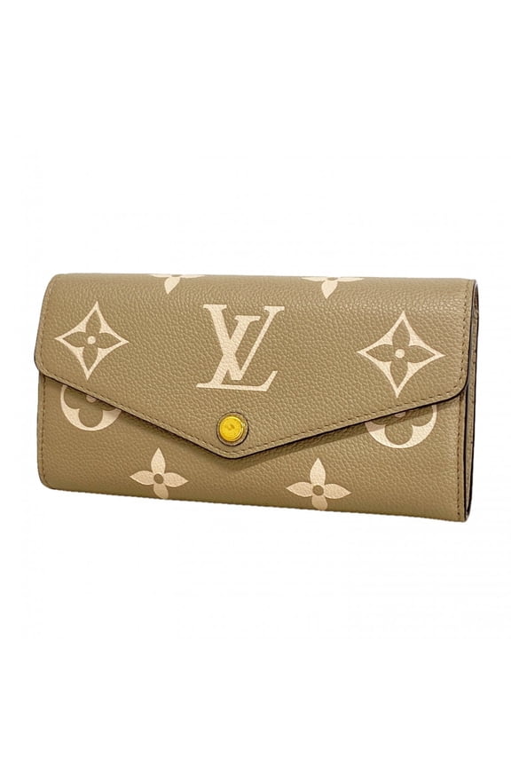 Pre-Owned Louis Vuitton Long Wallet Monogram Empreinte Bicolor Portefeuille Sarah NM M81049...