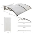 thumbnail image 5 of Tcbosik Window Awning Door Canopy, 80" x 38" Outdoor Household Application Rain Cover Eaves Canopy for Resisting Rain or Scorching Sun Coming Into Your House, Silver & Gray Bracket, 5 of 9