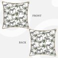 thumbnail image 3 of Fotbe Palm Trees Zebra Pattern Velvet Decorative Throw Pillow Covers with Elegant Piping, Soft Plush Cushion Cover for Sofa, Bed, Car, Office-18"x18", 3 of 8