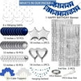 thumbnail image 7 of Blue and Silver Birthday Party Decorations Set, Birthday Party Supplies for Child and Adult, Happy Birthday Banner Balloons, 7 of 7