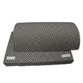thumbnail image 4 of Abstract Foot Rest, Geometric Maze Like Layout of Symmetric Stripes Graphic Structure, Non-Slip Backing Adjustable Ergonomic Memory Foam Leg Support for Office, Dark Grey and Eggshell, by Ambesonne, 4 of 5