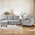 thumbnail image 5 of Pingliang Home Living Room Furniture Set, Sectional Sofa Couch with Storage Ottoman and Accent Chair, Modern 3 Seater L Shaped Couch Sofa and Single Armchair,for Living Room,Apartment,Studio,Office, 5 of 6