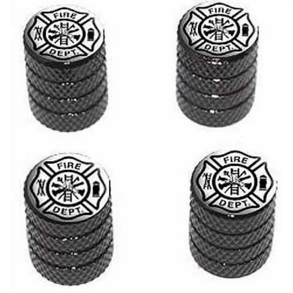 Iron Cross Fire Department Tire Rim Wheel Aluminum Valve Stem Caps, Multiple Colors