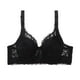 thumbnail image 2 of Gibobby Lenceria para mujer sexy Sujetador de encaje sexy para mujer, correas ajustables, copa de pecho, ropa interior(Negro 75B), 2 of 5