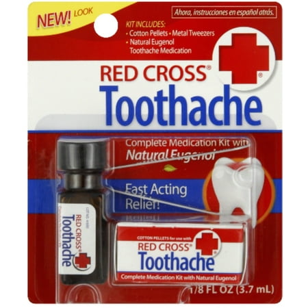 4 Pack - Red Cross Toothache Complete Medication Kit 0.12