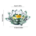 thumbnail image 2 of Crystal Lotus Tealight Candle Holder - Glass Tea Light Candlestick, Clear Crystal Figurine Ornament for Home, Office, Christmas, Halloween Decoration, 2 of 6