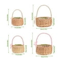 thumbnail image 4 of Agregue columnas de burbujas y algodón de burbujas para enviar cestas de flores tejidas, cestas de flores simuladas naturales hechas a mano para niños [Doll Basket Small], 4 of 8