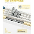 thumbnail image 6 of ATTACK SHARK X XINMENG M71 CNC Aluminum Custom Mechanical Gaming keyboard, Tri-Mode-BT5.0/2.4G Wireless/Wired, 4600mAh Rechargable, 68% Hotswap Gasket Mount, 14 Chroma RGB for MAC&WIN-Cheese, 6 of 10