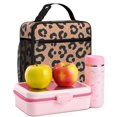 thumbnail image 6 of Black and Orange Leopard Print Pattern Insulated Lunch Bag Teens,Lunch Box for Men Women for Work,Picnic or Travel,10.2x9.5x4.3 Inches,8 Can Capacity, 6 of 6